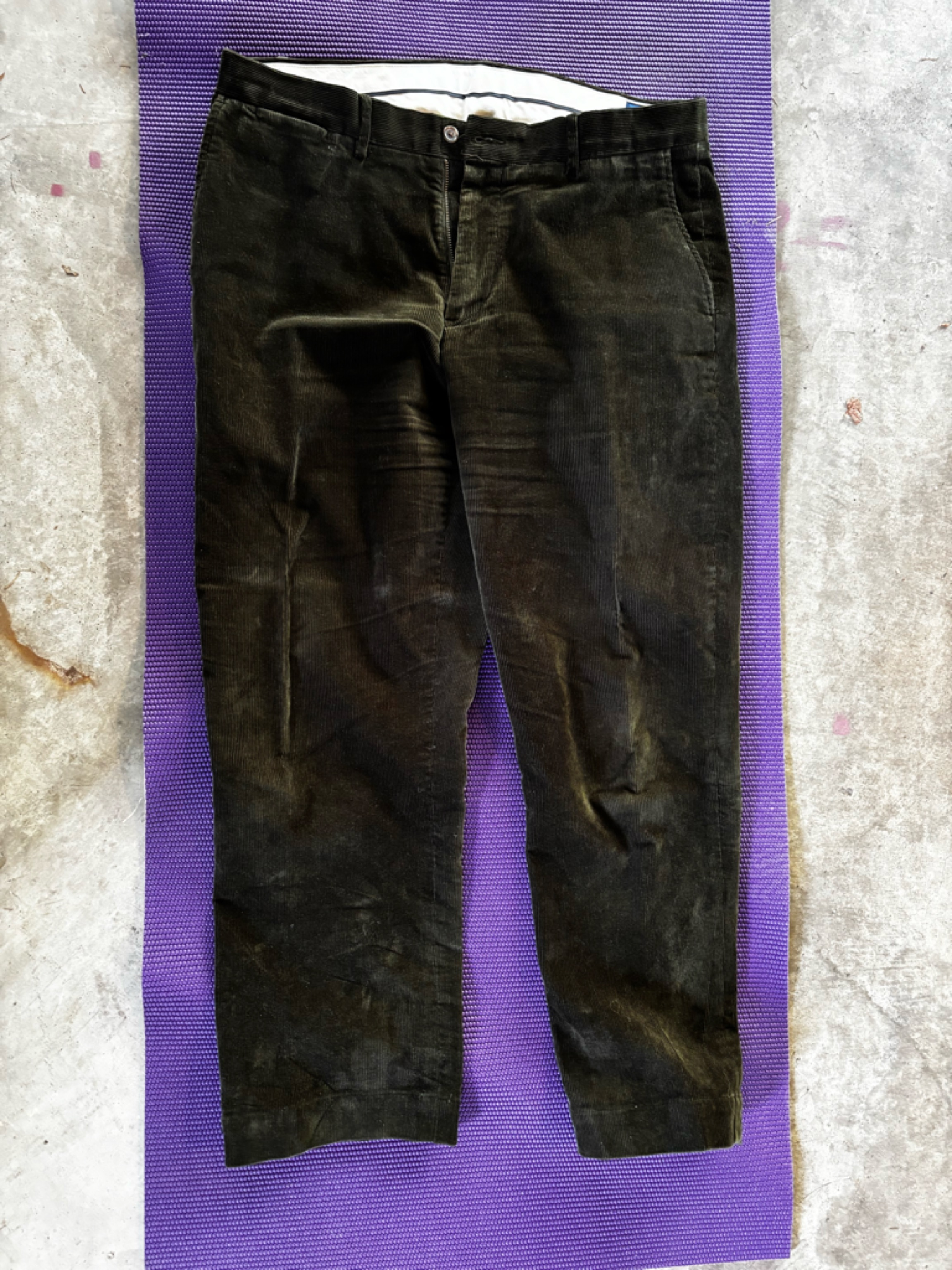 Men's Polo Olive Green Corduroy Pants Euc